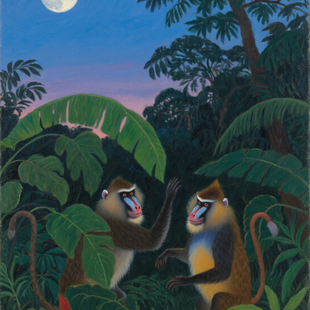 雙人舞-假如盧梭畫山魈系列